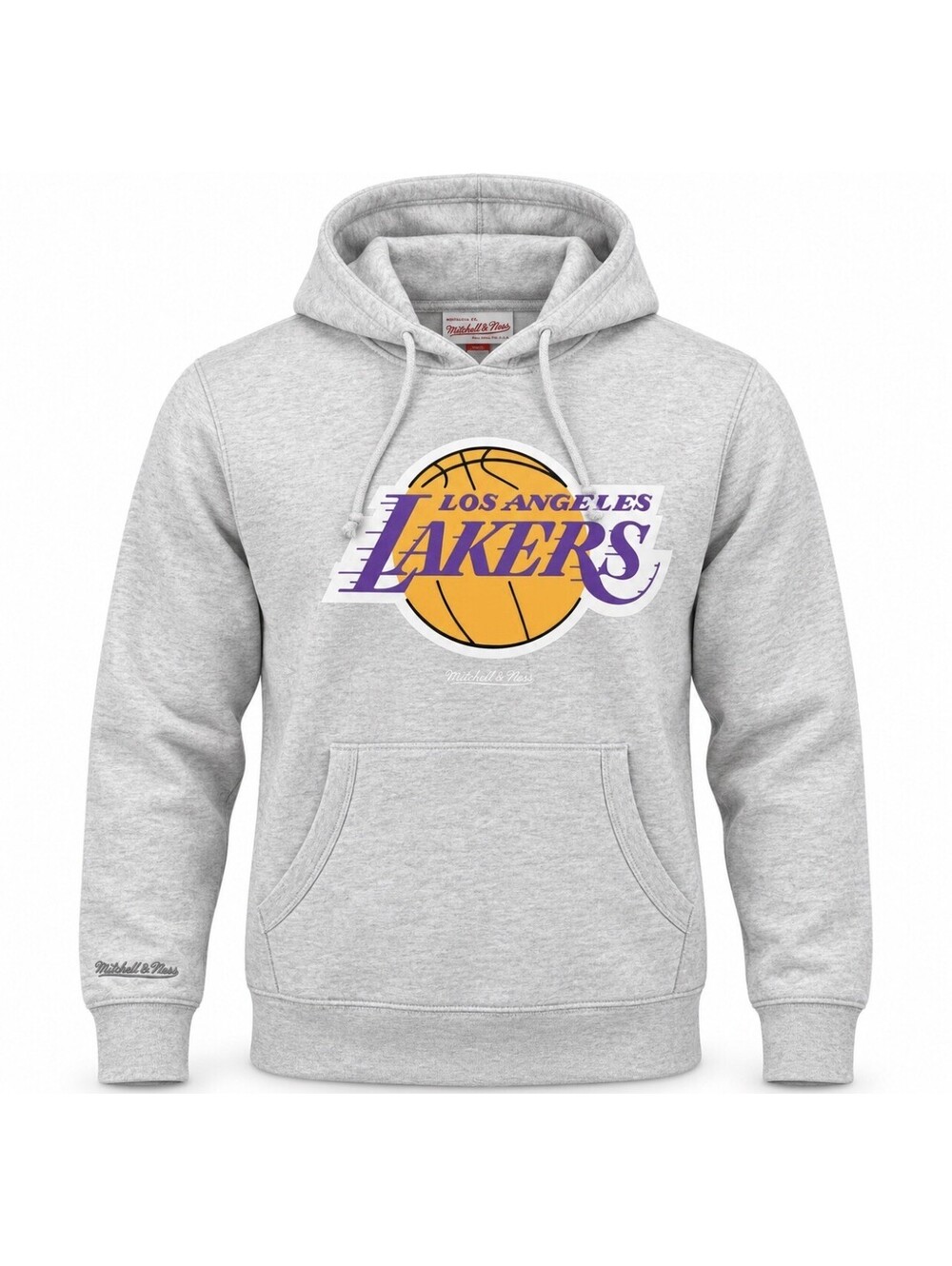 Mitchell & Ness Los Angeles Lakers Hoodie Men’s Medium Gray NBA Fleece Pullover